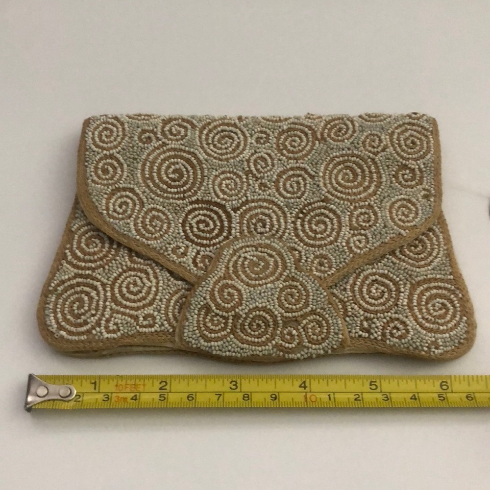 Vintage French Hand Beaded Small Clutch.